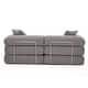 preview thumbnail 15 of 17, Modular Corduroy Convertible Sofa Bed for Small Apartments