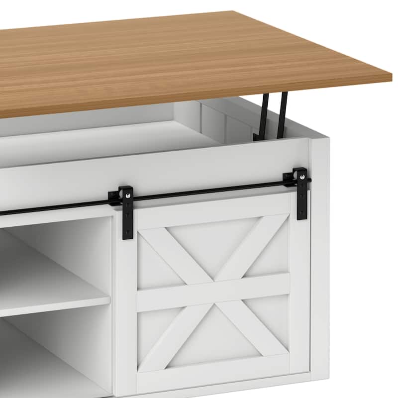 Moasis 48" Farmhouse Lift Top Coffee Table