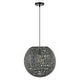 preview thumbnail 28 of 39, Campana 1-Light Bohemian Modern Woven Rattan/Iron LED Pendant, by JONATHAN Y