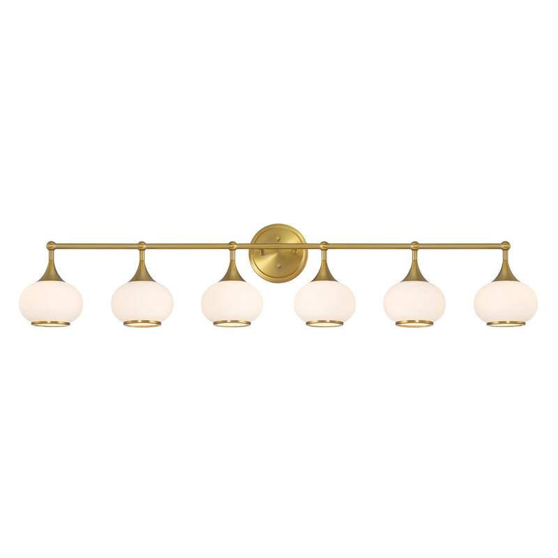 Acroma Aged Brass/Polished Chrome Finish Modern Globe Vanity Light