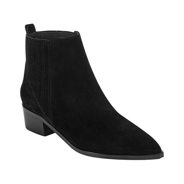 marc fisher black suede booties