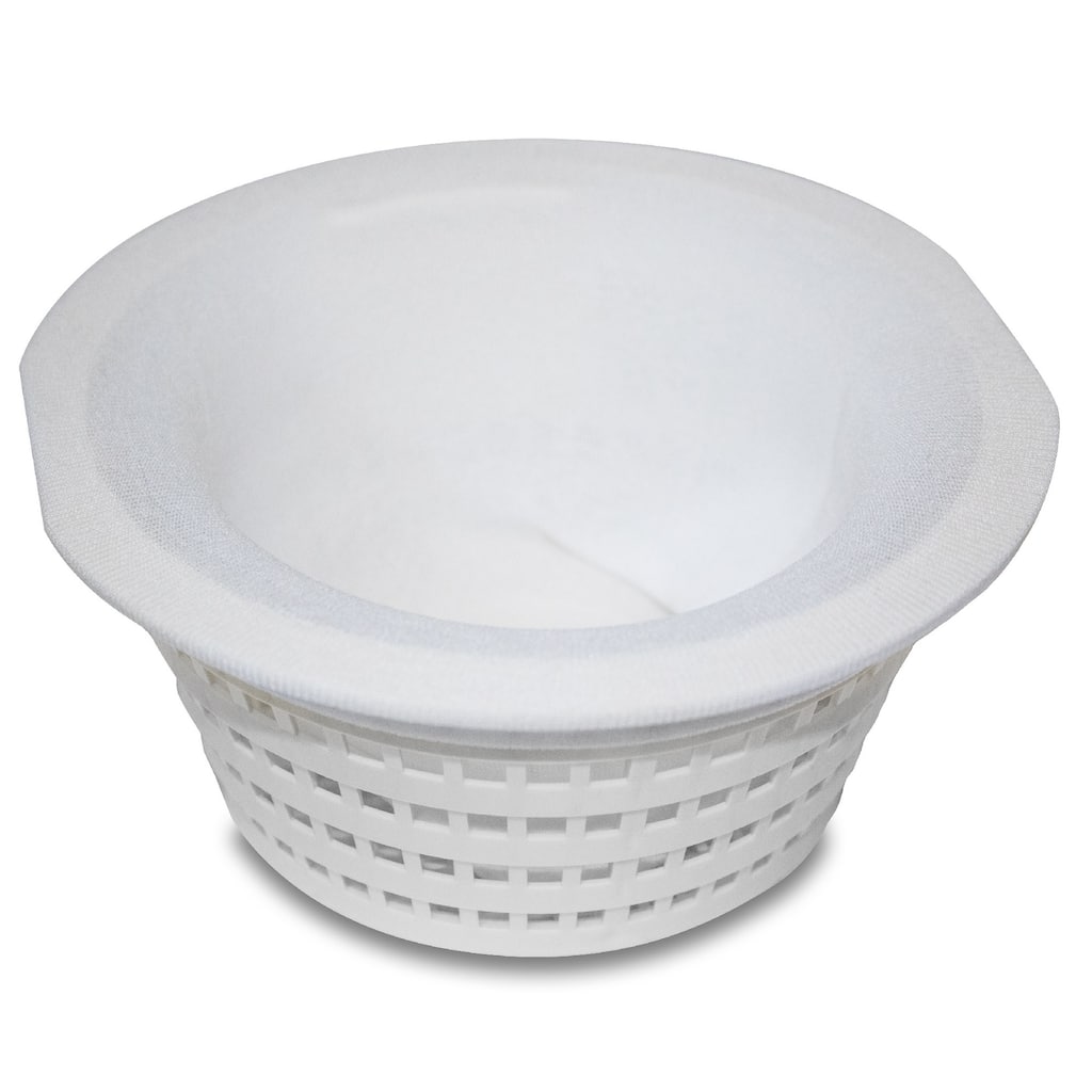 5pc White Basket Buddy One Size Pool Filter Basket Skimmer Socks - 1"