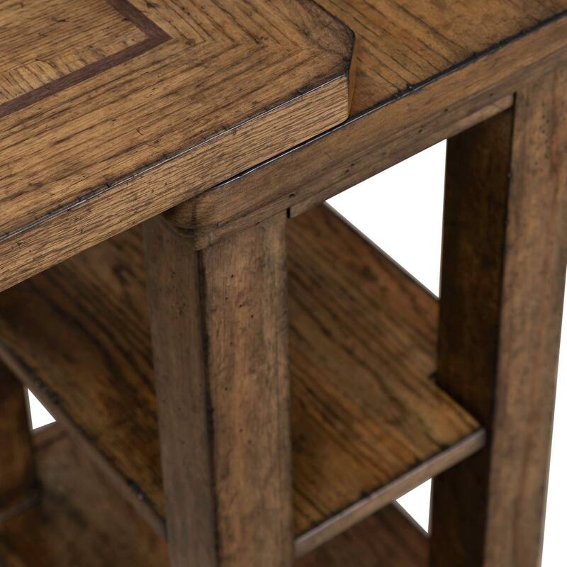 Liberty Furniture Carolina Park Console Table, Optional 2 Upholstered Stools