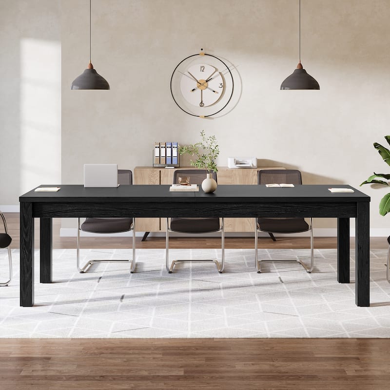 6.5 ft Solid Wood Conference Table, 78.7" Rectangular Meeting Table