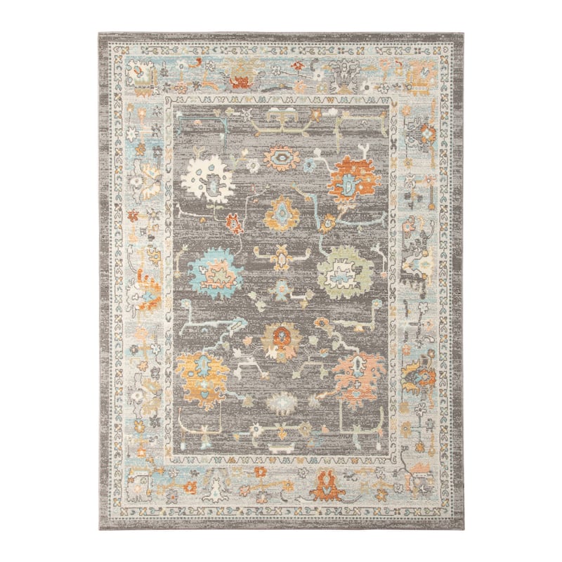 Bohemian Bordered Indoor/Outdoor Area Rug