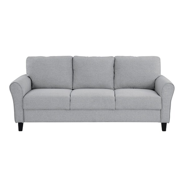 Couch with cheap rounded arms
