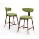 preview thumbnail 2 of 16, Wooden Upholstered Swivel Bar Chairs Set