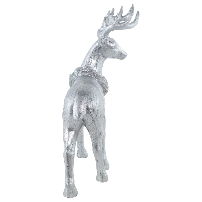 Elegant Christmas Reindeer Figure - 11.5" - Silver