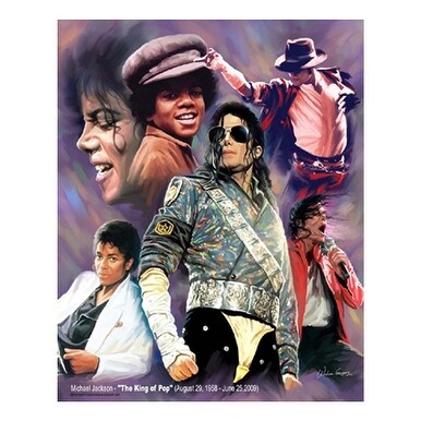 ''Michael Jackson - The King of Pop'' by Wishum Gregory Music Art Print (11 x 8.5 in.)