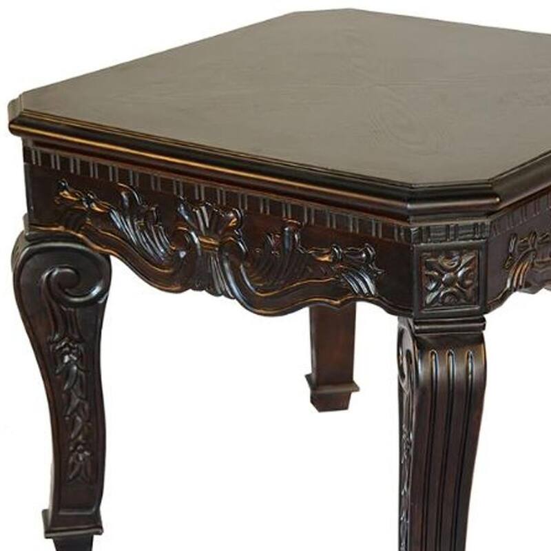 HomeRoots 23" Espresso Wood Square End Table - 25.50 in. x 22.50 in. x 25.50 in.