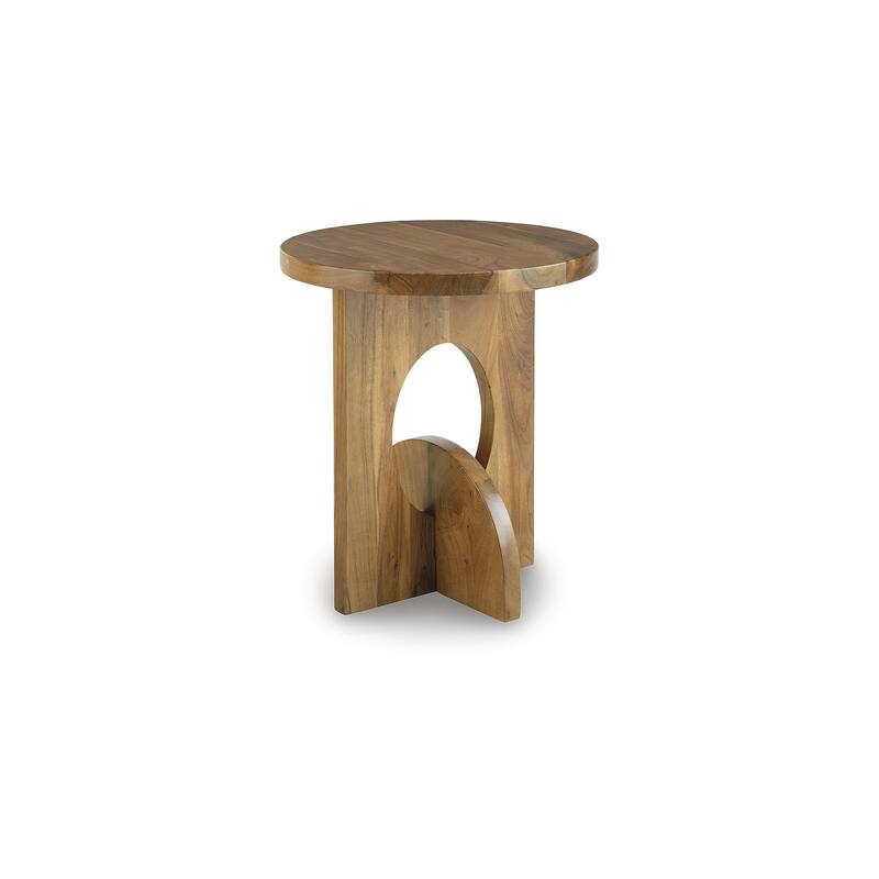 Signature Design by Ashley Hollbourne Brown Accent Table - 19.75" W x 19.75" D x 23.38" H
