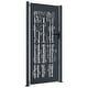 preview thumbnail 2 of 6, vidaXL Garden Gate Decorative Outdoor Fence Anthracite Steel Bamboo Design - 43.3 x 70.9"