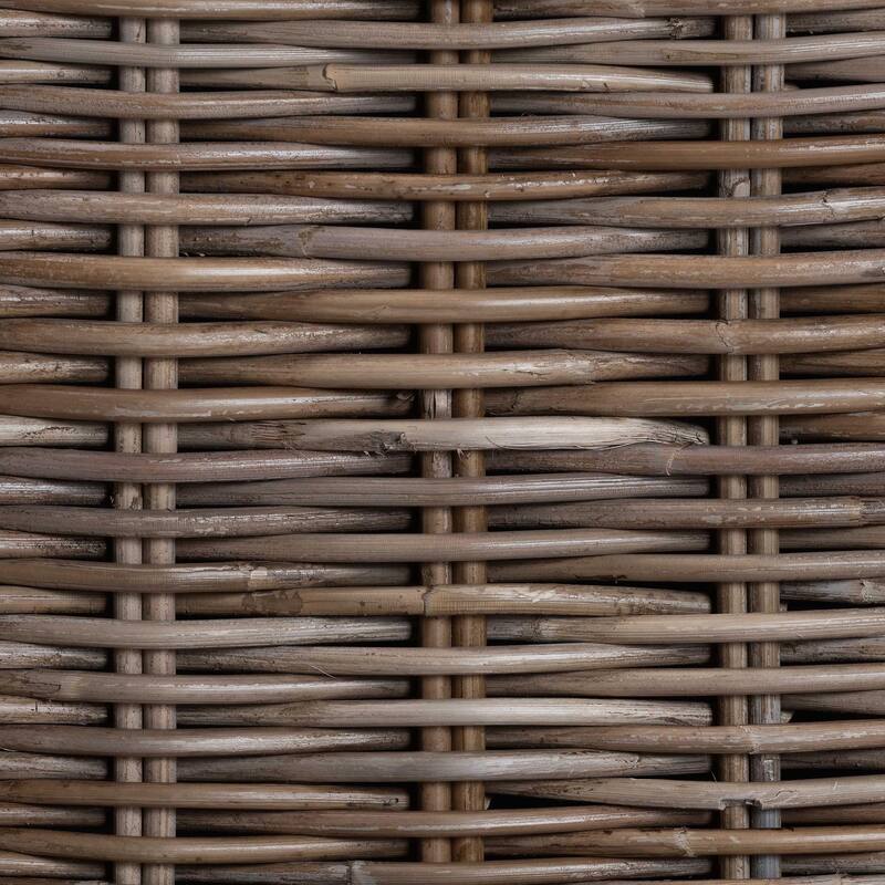Amanda Natural Rattan Armchair - Handwoven Wicker Barrel Chair with Removable Cushion, Coastal Boho Style Accent Seating