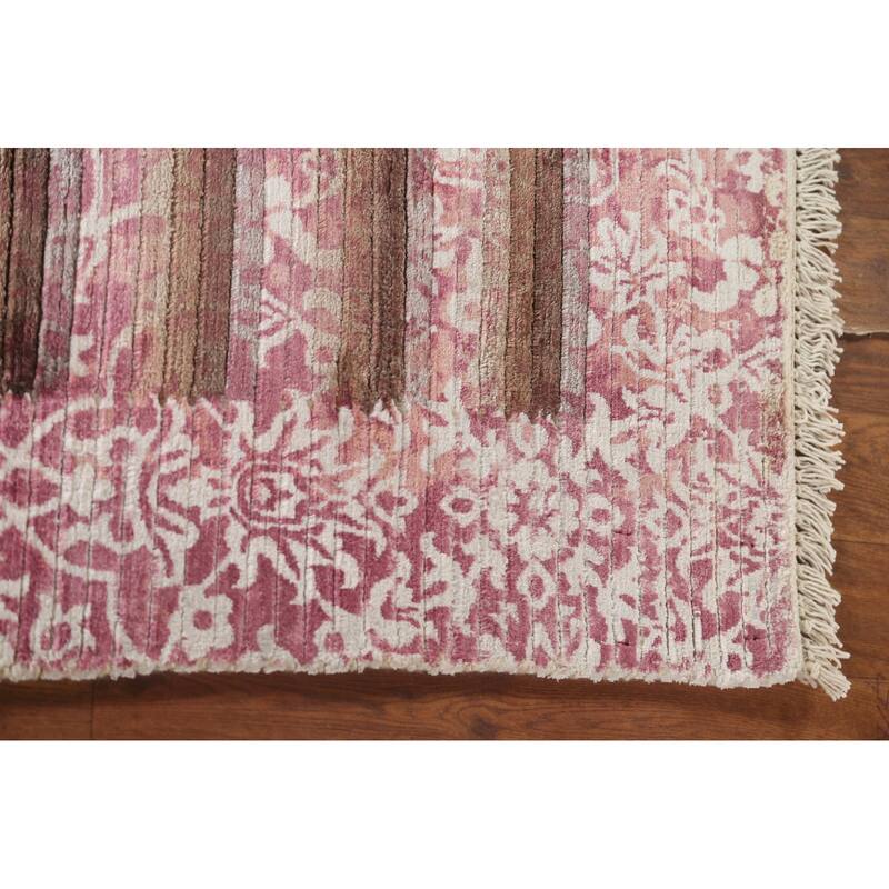 Abstract Modern Oriental Accent Rug Handmade Wool Carpet - 2'9"x 4'8"