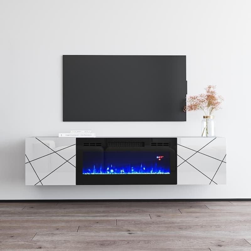 London BL-EF Electric Fireplace 63" TV Stand