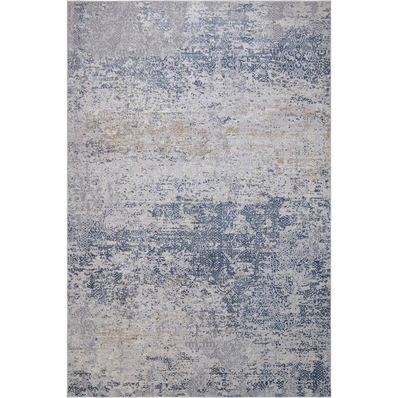 Vintage Evoke Blue Grey Distressed Rug