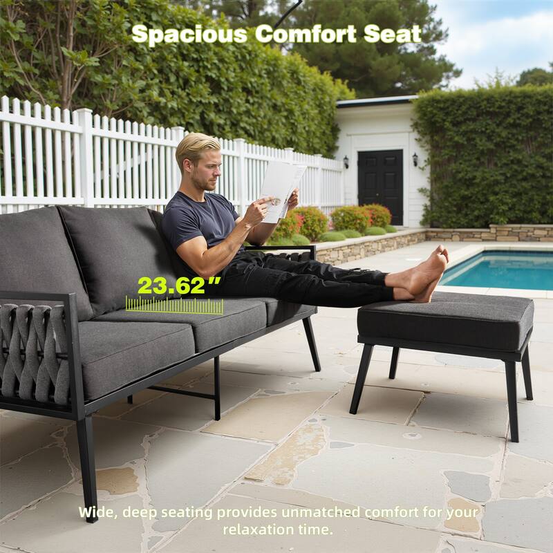 XIZZI 6-Piece Outdoor Patio Furniture Conversation Set