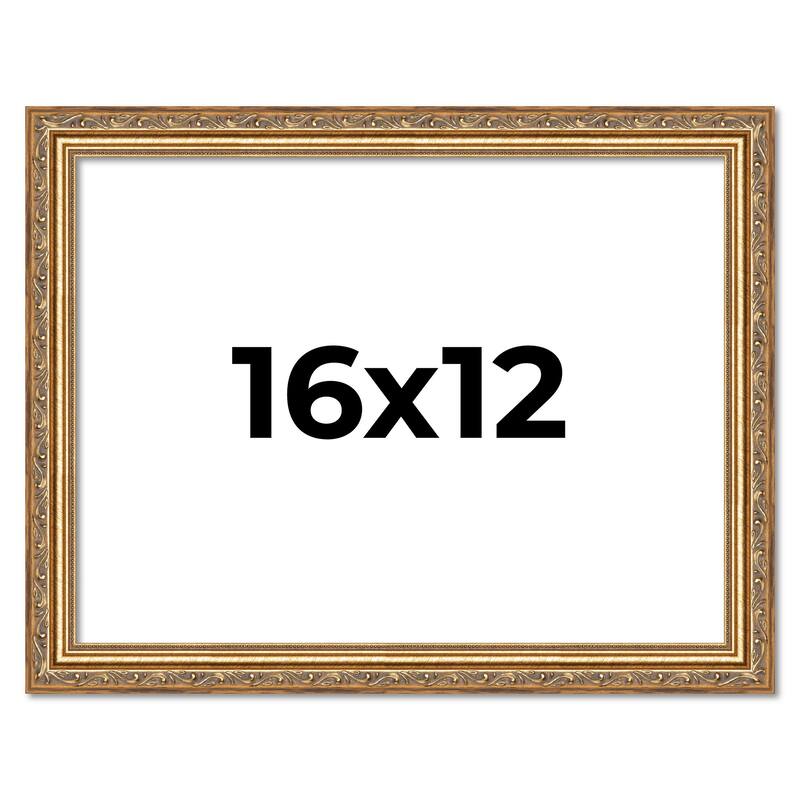 16x12 Frame Red Solid Wood Picture Frame Width 1.75 Inches | Interior Frame Depth 1 13/16 Inches