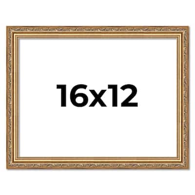 16x12 Frame Red Solid Wood Picture Frame Width 1.75 Inches | Interior Frame Depth 1 13/16 Inches