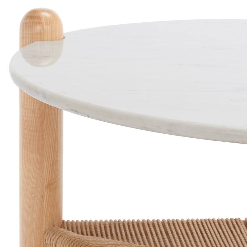 SAFAVIEH Couture Kaili Tropical Coastal Woven Shelf Coffee Table - 30 In. W x 30 In. D x 18 In. H - 30"W x 30"D x 18"H