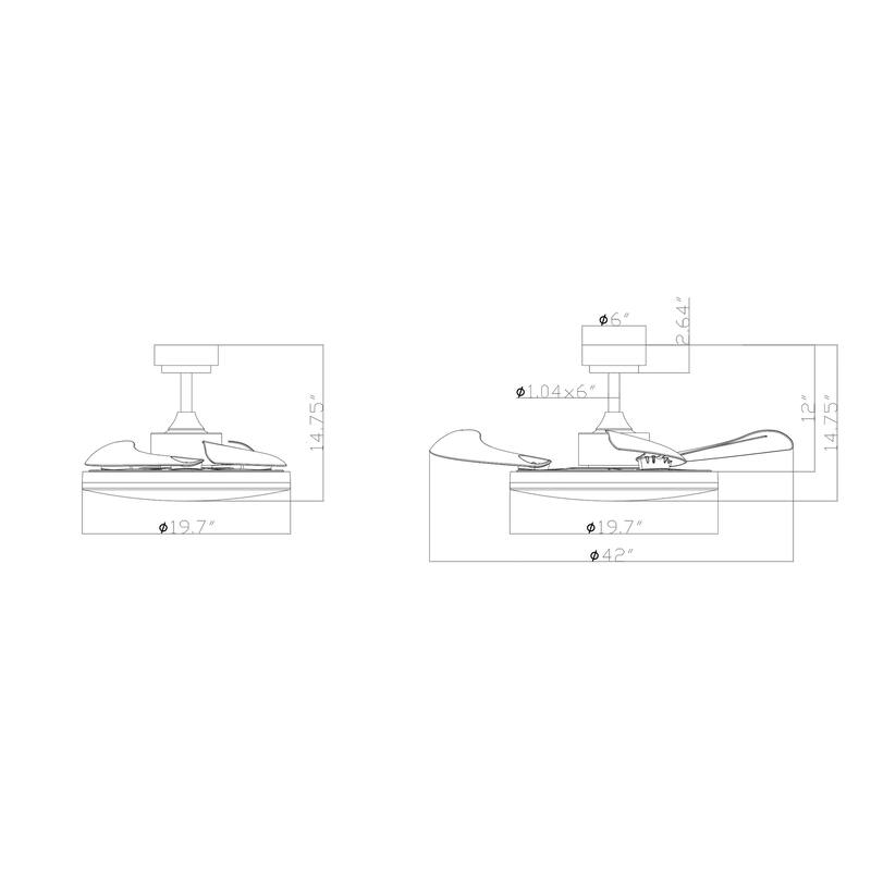 Fanaway Stroll 42-inch Retractable Ceiling Fan