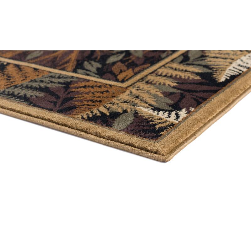 Natural Lodge Novelty Graphic Indoor Area Rug