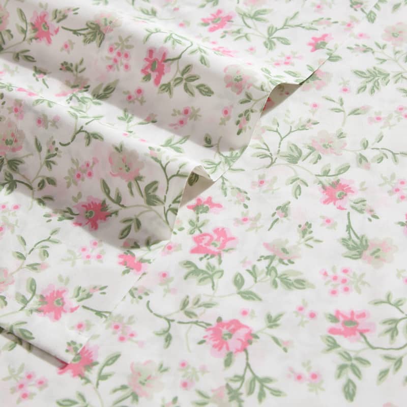 Laura Ashley Printed Cotton Percale Sheet Set