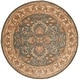 preview thumbnail 12 of 32, SAFAVIEH Handmade Heritage Alexia Traditional Oriental Wool Rug 3'6" x 3'6" Round - Blue/Beige