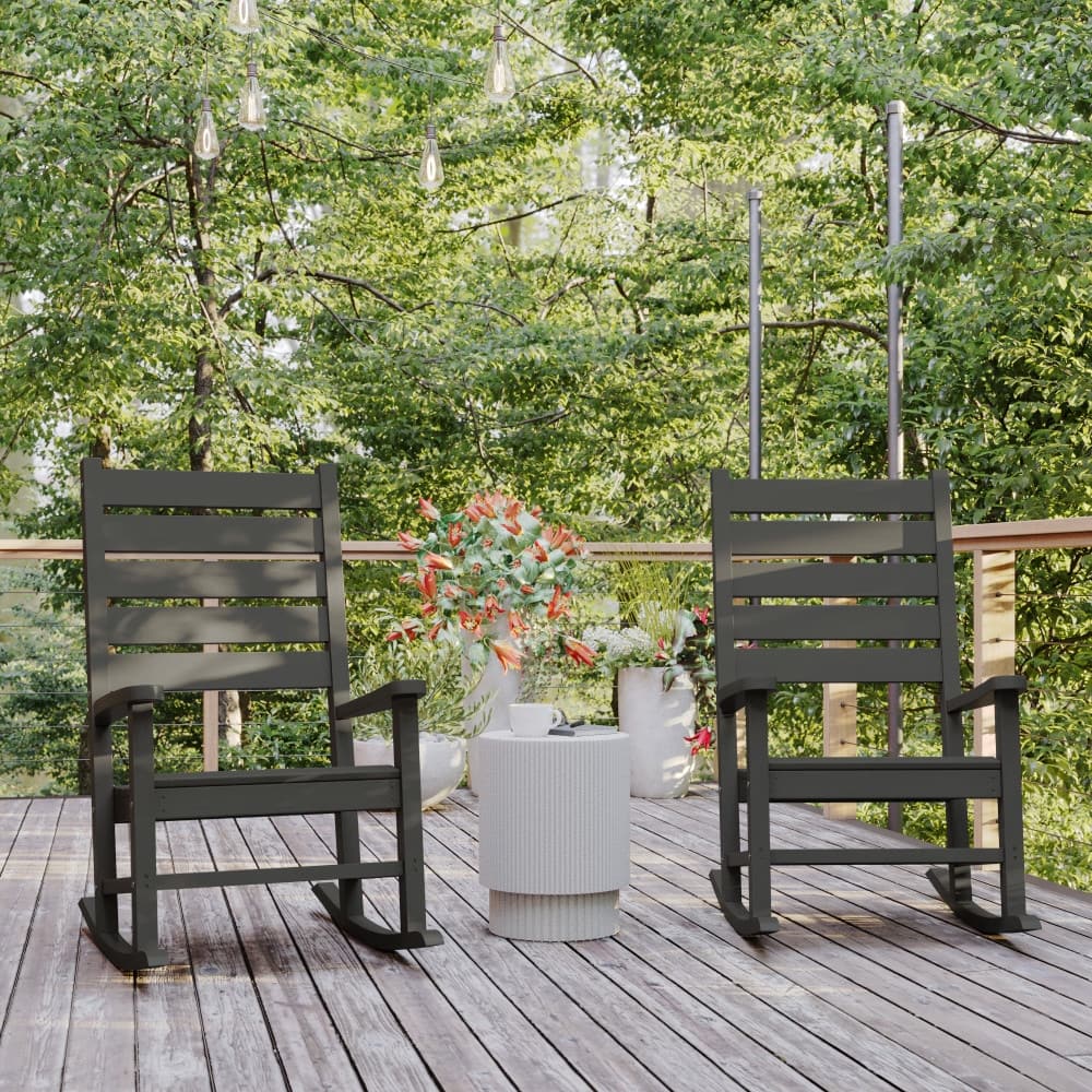 Classic Commercial Grade All-Weather Outdoor Rocking Chairs (Set of 2)