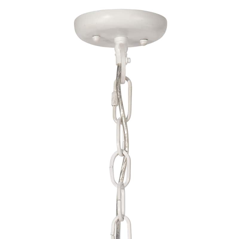 Jamie Young Clamshell Wood Beaded 4-Light Chandelier
