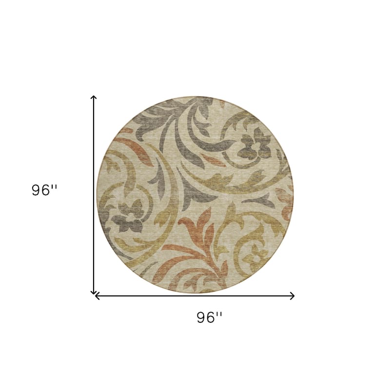 HomeRoots Floral Transitional Rectangle Outdoor Rug