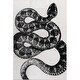 preview thumbnail 2 of 6, Nuloom Nila SplashGuard Modern Snake Print Machine Washable Area Rug