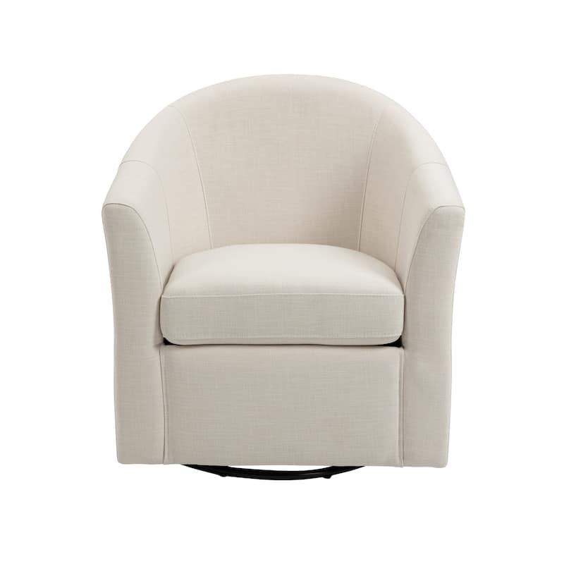 Modern Upholstered Swivel Barrel Chair Living Room Accent Chair