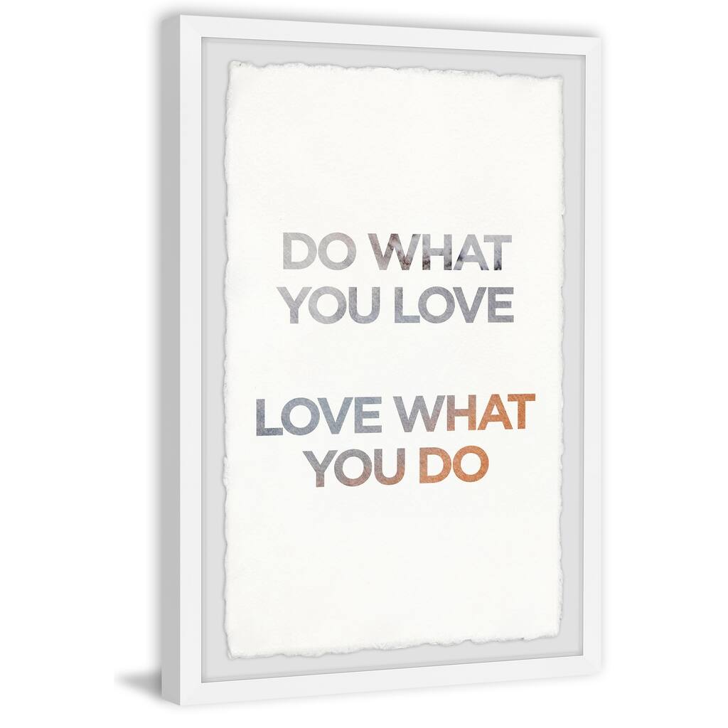 Gray Do What You Love Framed Wall Art, Elegant Home Touch - Sophisticated Artwork for Refined Décor