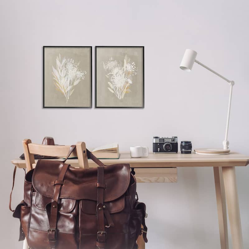 Stupell Natural Herb Impression Framed Giclee Art Design By Susan Jill (Set of 2)
