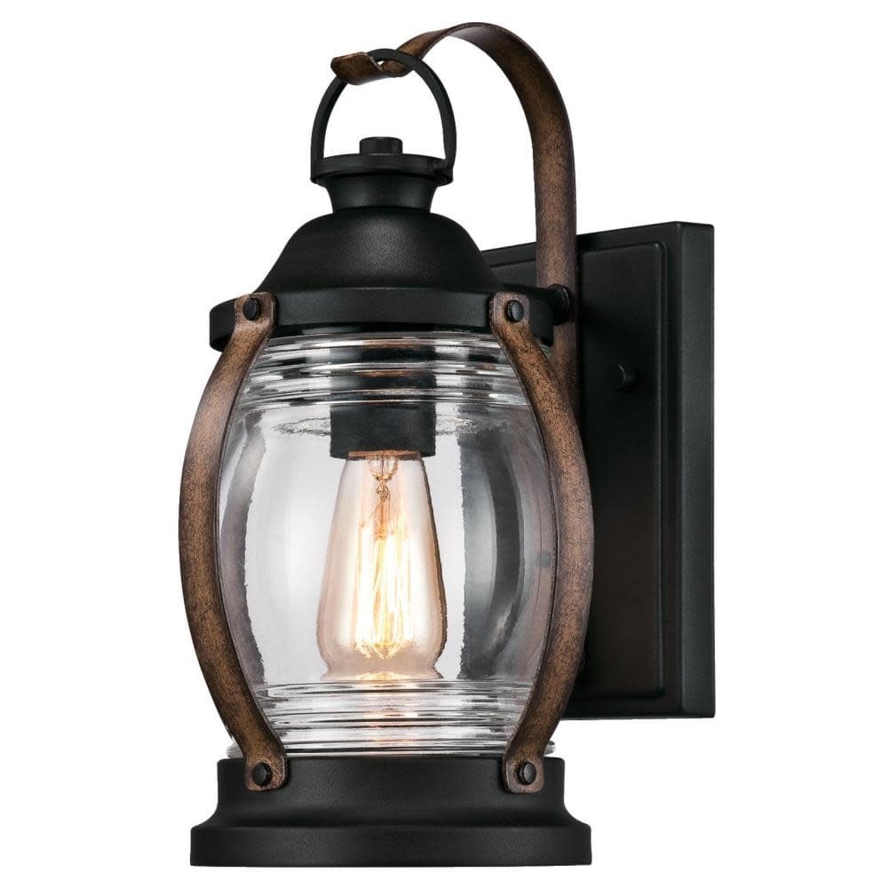 James Allan Delta Single Light 12" Tall Outdoor Wall Sconce