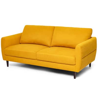 Gymax 72'' Fabric Sofa Couch Living Room Small Apartment Furniture w/