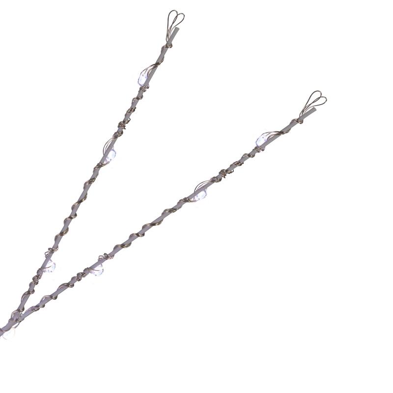 4' LED Lighted White Birch Christmas Twig Tree - Pure White Lights