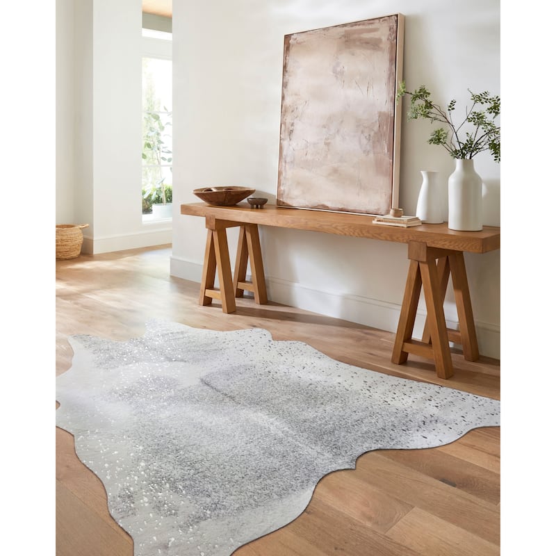 Alexander Home Clayton Faux Cowhide Area Rug