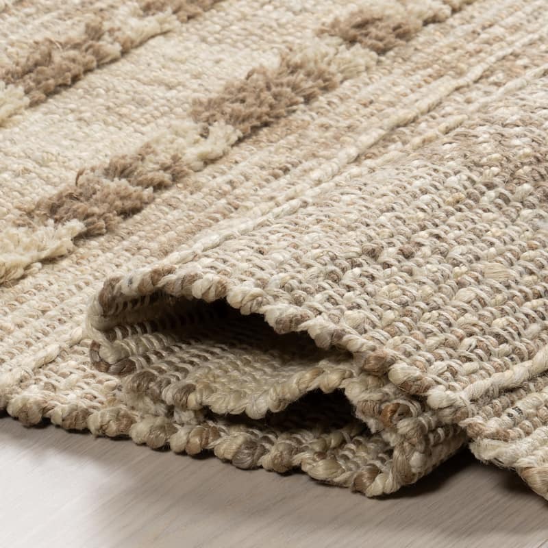 Nuloom Blakley Textured Plaid Jute Area Rug