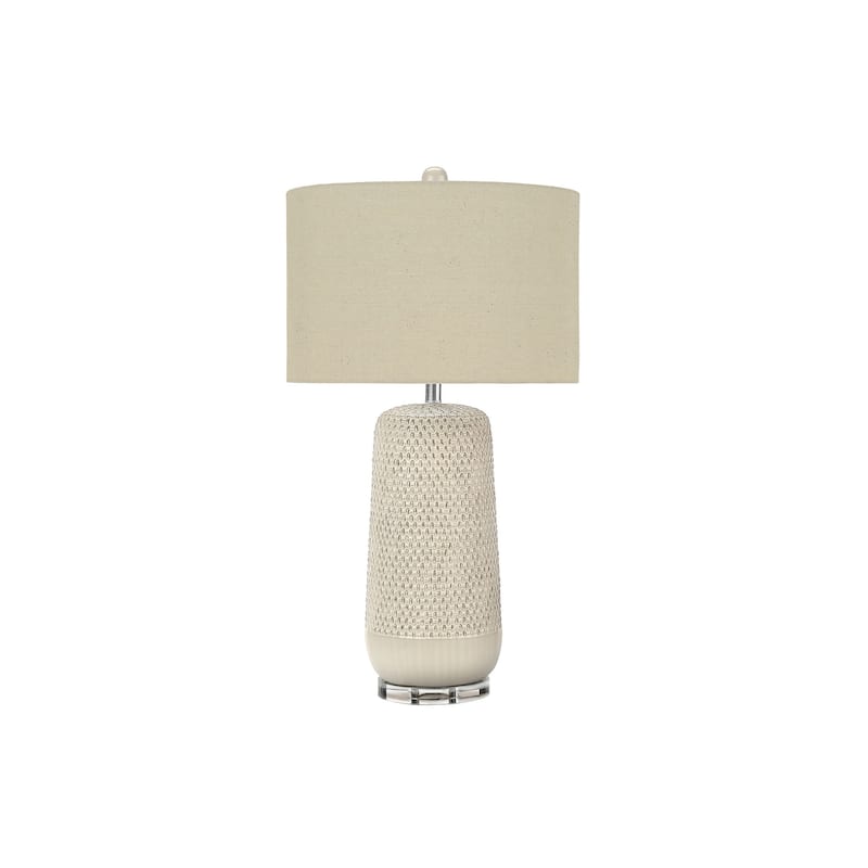Lighting, 31"h, Table Lamp, Cream Ceramic, Beige Shade, Contemporary