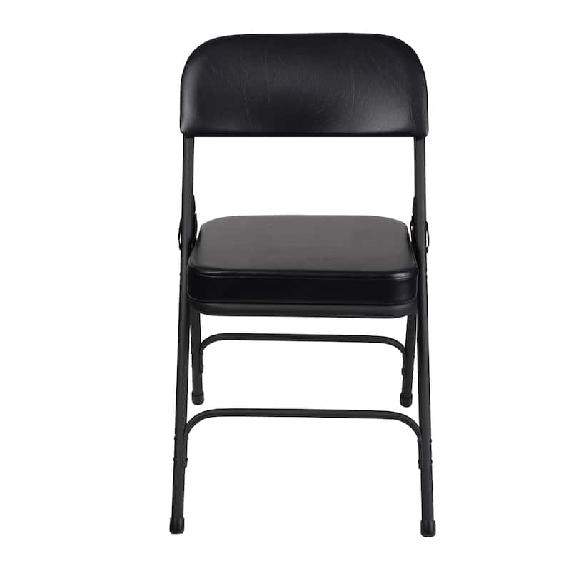 Hampden Furnishings Bernadine Collection Deluxe Vinyl Padded Folding Chair, Pack of 2