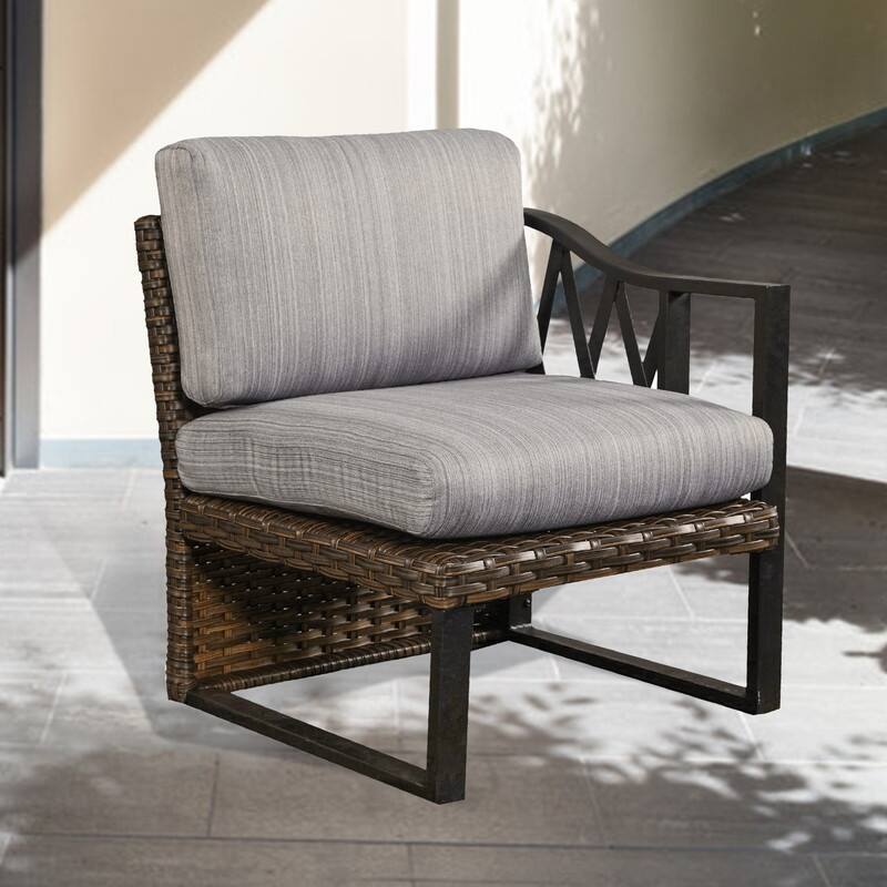 Patio Festival Five-Wicker Outdoor 10-Piece Conversation Set