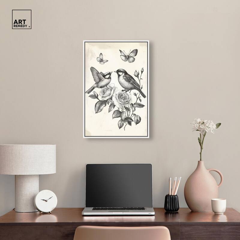 Perched Pair II Canvas by Art Remedy