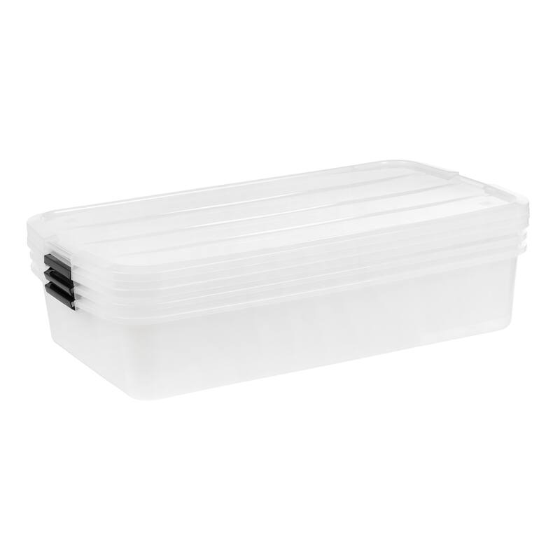 IRIS USA® Underbed Chest 50 Qt Buckle Lid - Clear