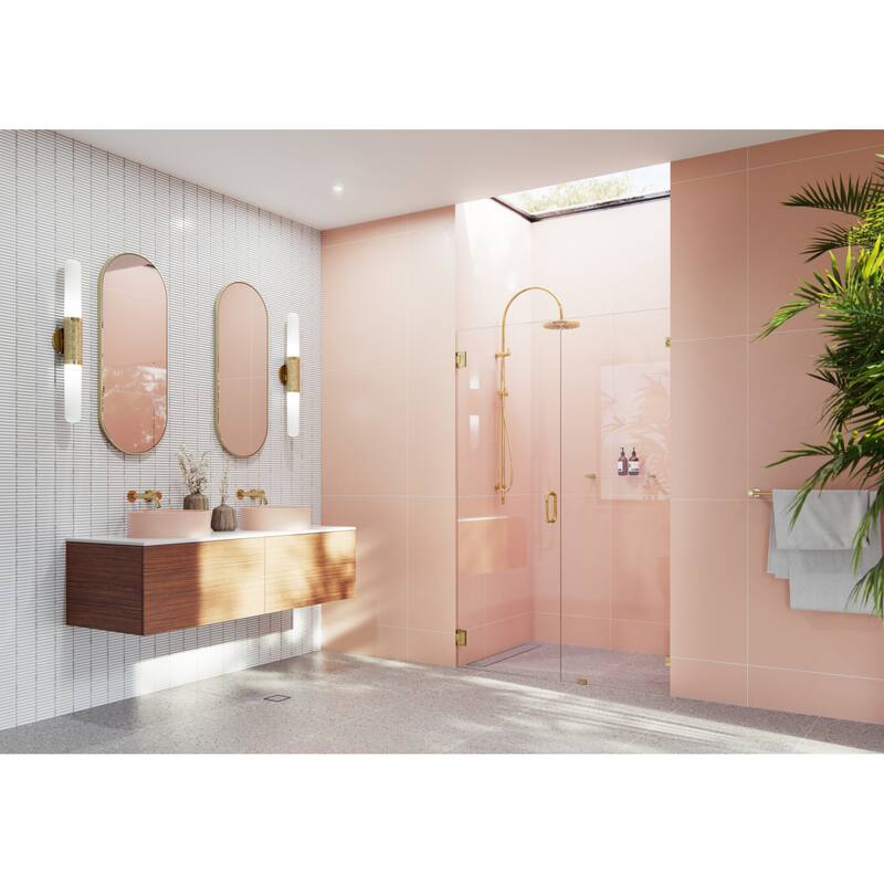 Glass Warehouse GW-WH-54 Illume 78" High x 54" Wide Hinged Frameless