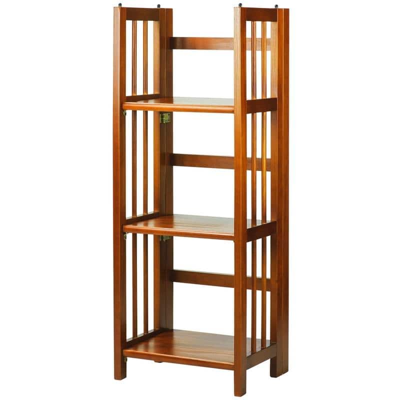 3-Shelf Folding 14-inch Wide Bookcase