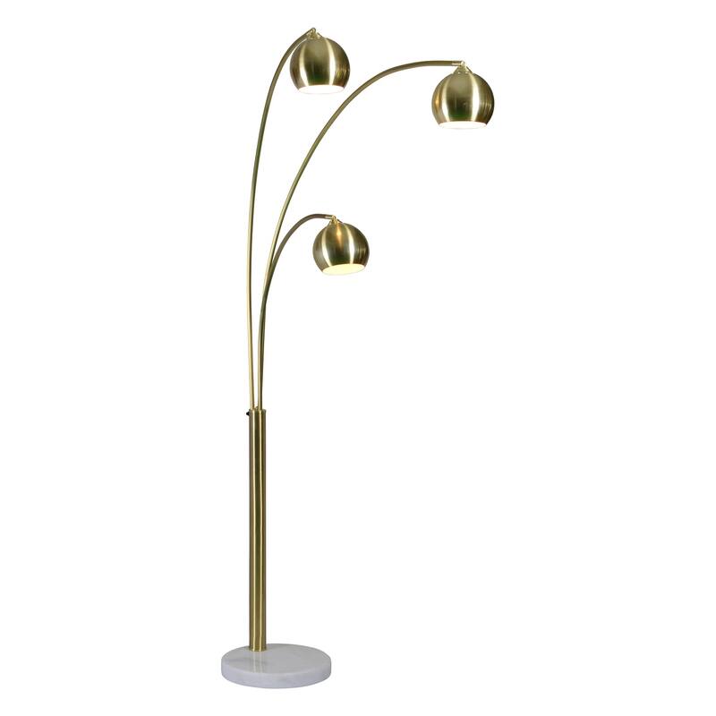 Renwil Dorset 83" Length Floor lamp, Satin Brass - Satin Brass