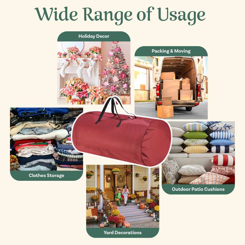 Christmas Tree Storage Bag - Zippered Canvas Sack Fits 12-Foot Artificial Trees by Tiny Tim Totes