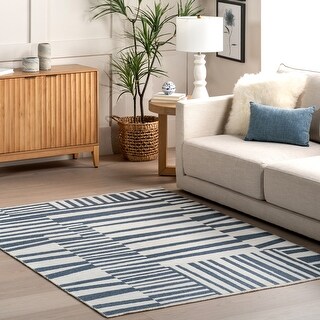 Nuloom Kelcey SuperiorWash Abstract Striped Machine Washable Area Rug